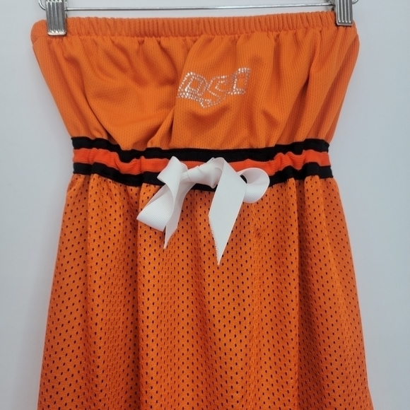UNIVERSITY OF OKLAHOMA STATE UNIVERSITY LOGO SOLID STRAPLESS DRESS - Picture 7 of 15